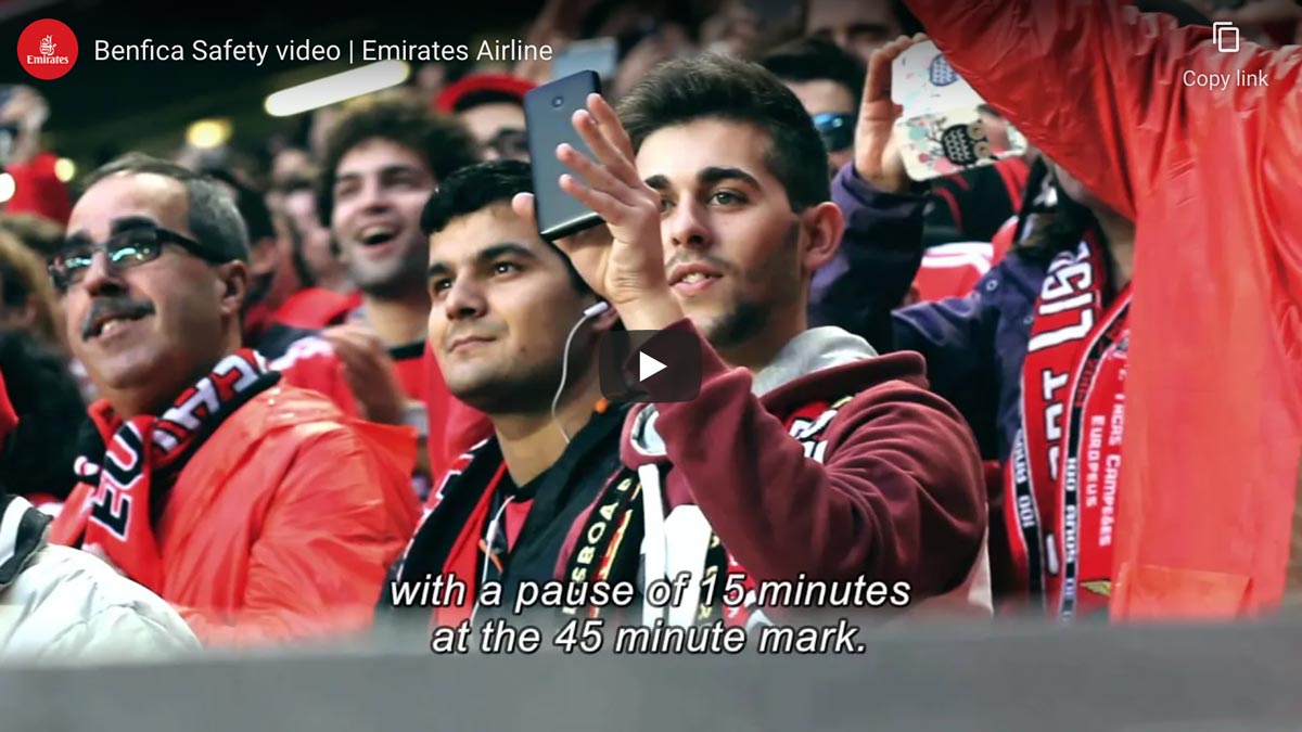 Benfica Safety Video | Emirates Airline