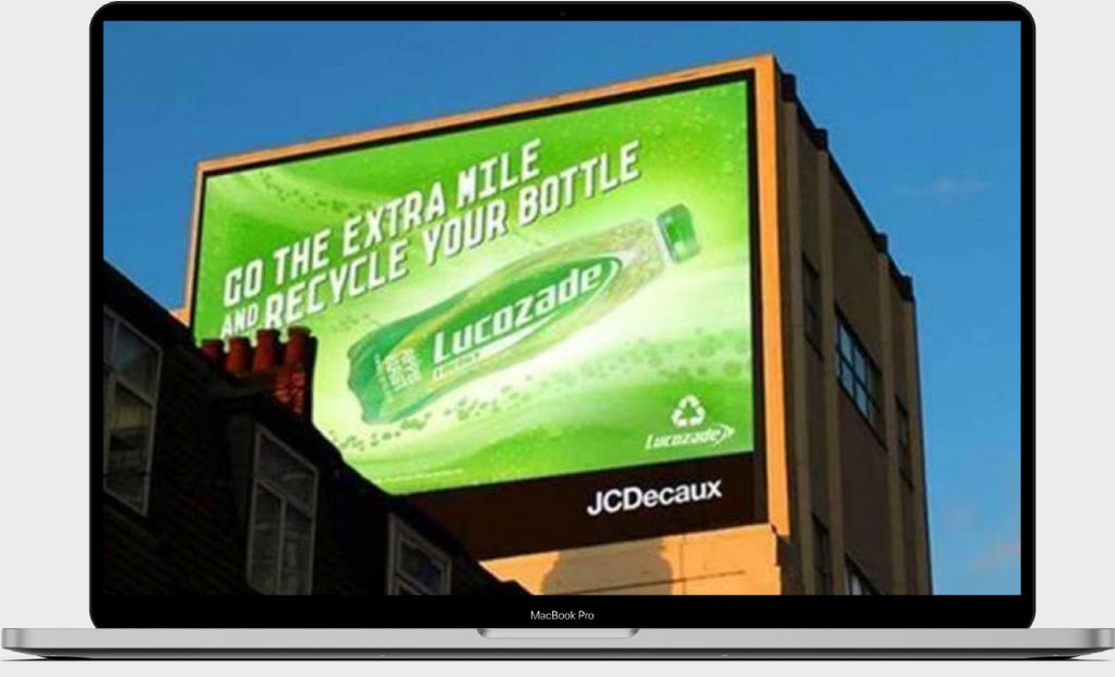 Recycle your bottle, Lucozade