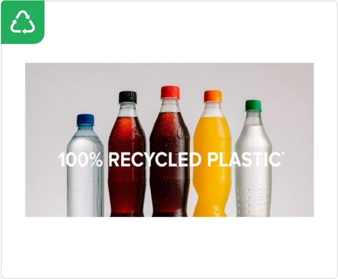 100% Recycled plastic bottles